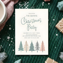 Invitation minimaliste moderne à la fête de Noël