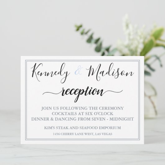 Invitation ✨ minimaliste moderne 💍 Accueil Mariage élégant (Debout devant)
