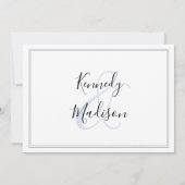 Invitation ✨ minimaliste moderne 💍 Accueil Mariage élégant (Dos)
