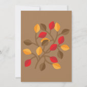 Invitation Minimaliste moderne automne Feuilles d'automne Bab (Dos)