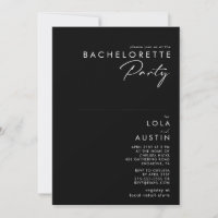 Minimaliste moderne | Black Bachelorette Party