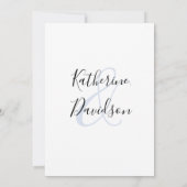 Invitation ✨ minimaliste moderne 💌 cadre élégant (Dos)