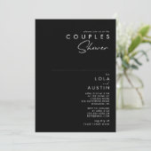 Invitation Minimaliste moderne | Couples noirs douche (Debout devant)