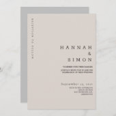 Invitation minimaliste moderne de mariage d'hiver (Devant / Derrière)