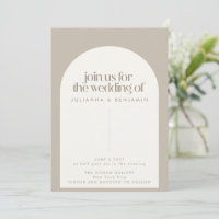Minimaliste moderne élégant Arch Taupe Brown Maria