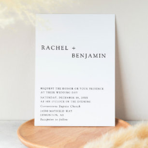 Invitation Minimaliste Moderne Élégant Intemporel Classique F