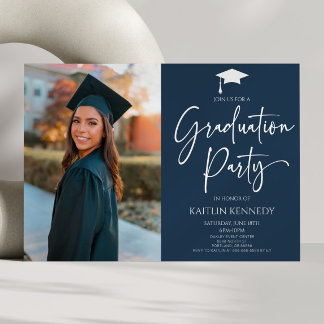 Invitation Minimaliste moderne élégante fête de graduation d'