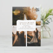 Invitation minimaliste moderne en noir et blanc 3 (Debout devant)