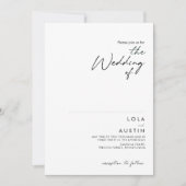 Invitation Minimaliste Moderne Le Mariage De L'Invitation (Devant)