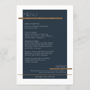 Invitation Minimaliste moderne Marine Antiquité Gold Blanc Me