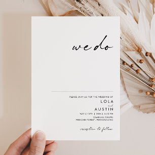 Invitation Minimaliste moderne Nous faisons Mariage