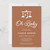 Invitation minimaliste moderne Oh Baby shower (Devant)