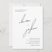 Invitation Minimaliste Moderne & Script Fantaisiste (Devant)