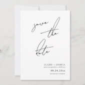Invitation Minimaliste Moderne & Script Fantaisiste Enregistr (Devant)