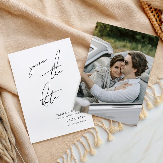 Invitation Minimaliste Moderne & Script Fantaisiste Enregistr