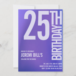 Invitation Minimaliste moderne style couleur vive