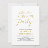 Invitation Minimaliste Moderne Surprise 50ème anniversaire (Devant)