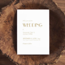 minimaliste or moderne Art déco Mariage