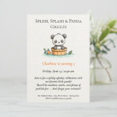 Invitation minimaliste Panda Pool (Debout devant)