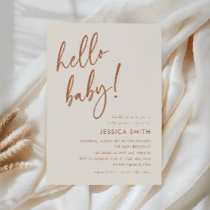 Invitation minimaliste pour Baby Shower d'automne