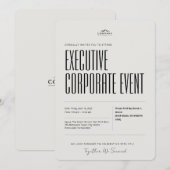 Invitation minimaliste pour événement d'entreprise (Devant / Derrière)