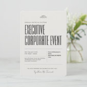 Invitation minimaliste pour événement d'entreprise (Debout devant)