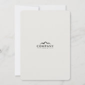 Invitation minimaliste pour événement d'entreprise (Dos)