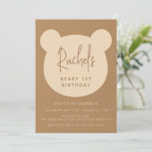 Invitation minimaliste pour le premier anniversair (Debout devant)