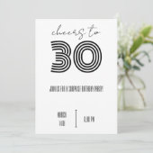 Invitation minimaliste pour les 30 ans (Debout devant)