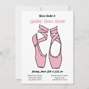 Invitation minimaliste pour récital de danse de ba