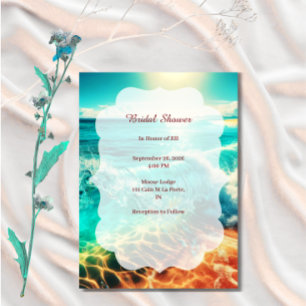 Invitation Minimaliste pour une Fête de Fiançaille