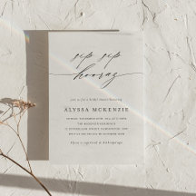 Invitation minimaliste pour une fête de mariage av