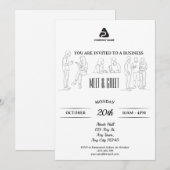 Invitation minimaliste pour une rencontre professi (Devant / Derrière)
