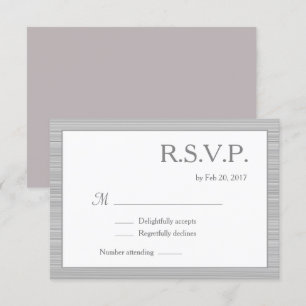 Invitation Minimaliste rayures blanches grises rose saumon rs