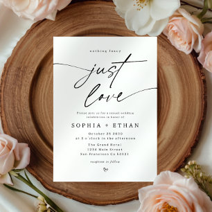 Invitation Minimaliste Rien de Fantaisie Juste Amour Mariage