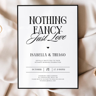 Invitation minimaliste, rien de fantaisiste, juste