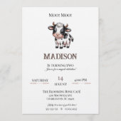 Invitation minimaliste rose beige pour l'anniversa (Devant)