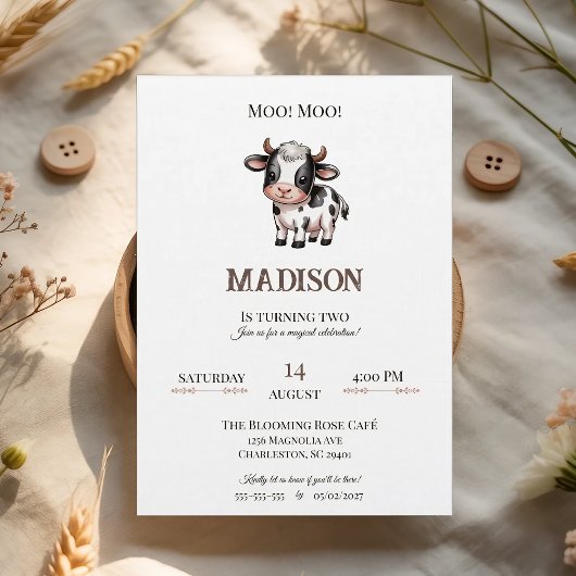 Invitation minimaliste rose beige pour l'anniversa