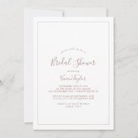 Invitation minimaliste Rose Gold Bridal