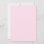 Invitation minimaliste rose pour 40e anniversaire (Dos)