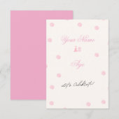 Invitation minimaliste rose pour anniversaire doux (Devant / Derrière)
