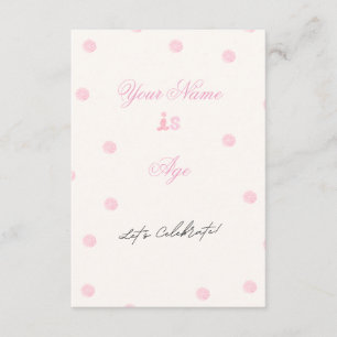 Invitation minimaliste rose pour anniversaire doux