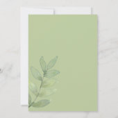 Invitation Minimaliste Rose Poussiéreuse avec Feui (Dos)