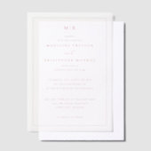 Invitation minimaliste rose sophistiquée (Compenser)