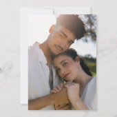 Invitation Minimaliste Ruby Rouge Noms isolés Mariage photo (Dos)