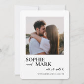 Invitation Minimaliste Rustique Pampas Boho Grass Avec Photo (Dos)