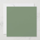 Invitation Minimaliste Sage Vert Mariage moderne (Dos)