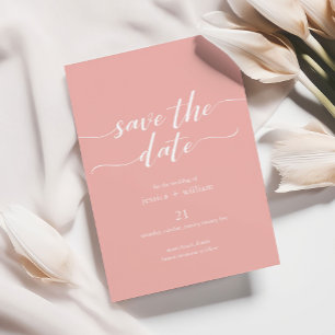 Invitation Minimaliste Script Apricot Enregistrer la date