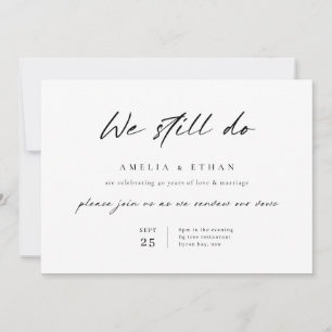 Invitation Minimaliste simple 40e anniversaire de mariage