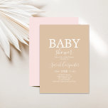 Invitation minimaliste simple Baby shower fille<br><div class="desc">Simple minimaliste Baby shower Invitation fille</div>